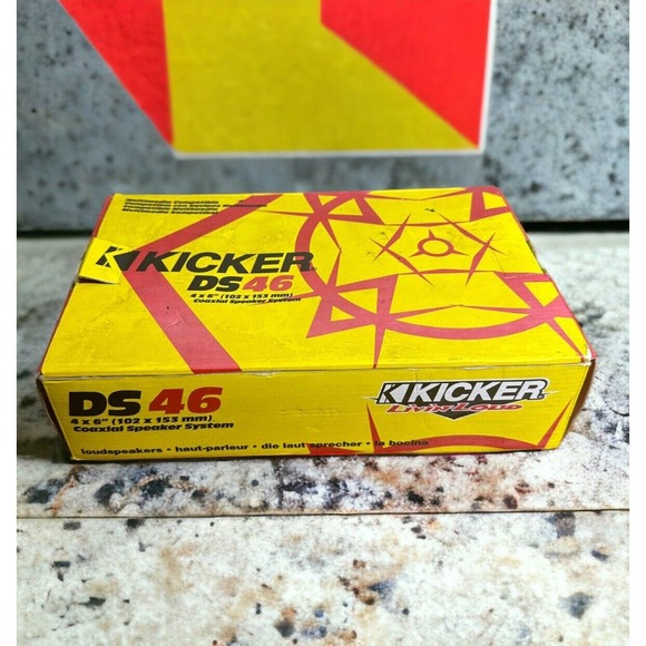 Kicker DS 46 2 Way Coaxial Speakers 4x6 Inch RMS 25W Peak 50W Car Audio - Picture 1 of 4